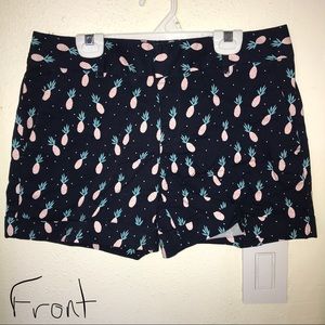 Maddie blue and pink pineapple Bermuda Short